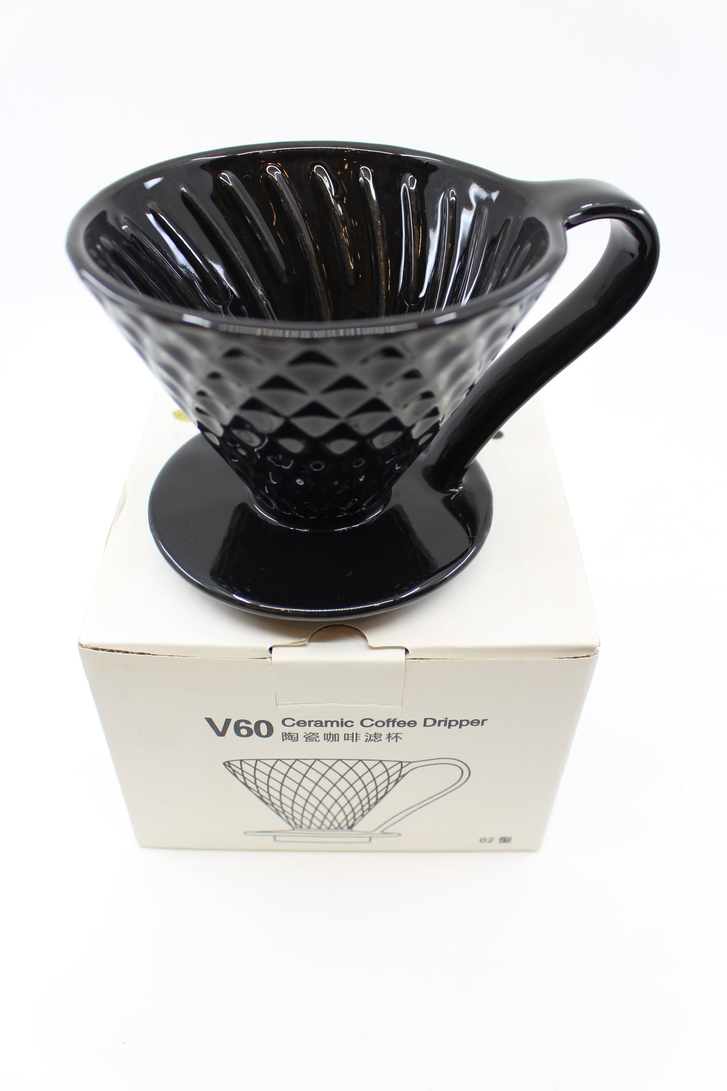 V60 Ceramic Coffee Dripper – Black