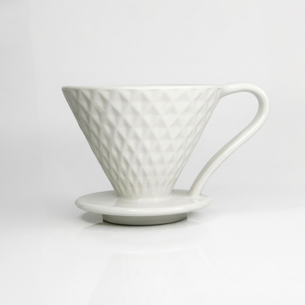 قطارة قهوة سيراميكية V60 – أبيض